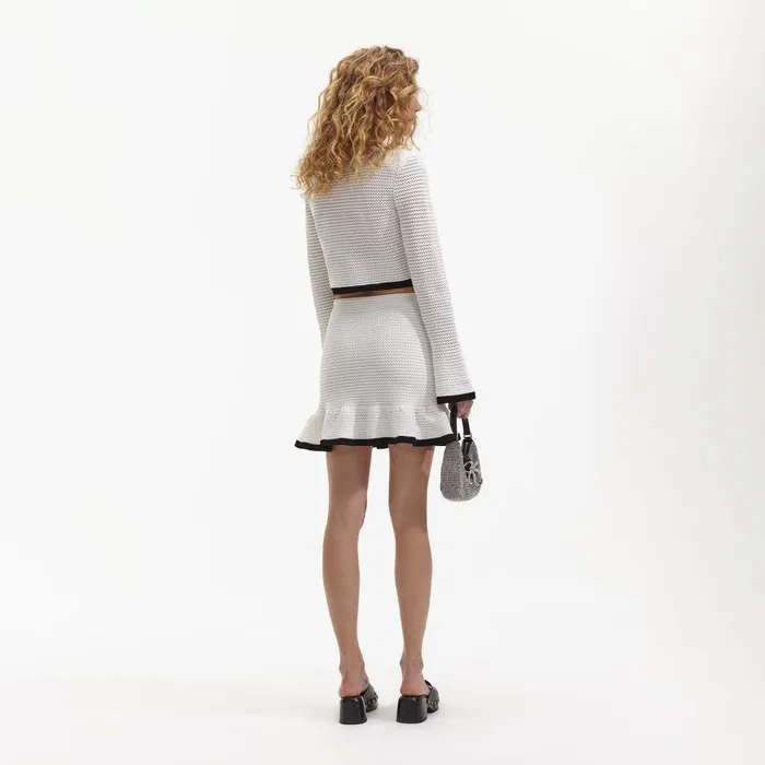 Self Portrait Bottoms White Crochet Skirt 8211 Women