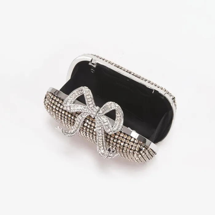 Self Portrait Clutch Bags Champagne Diamante Bow Clutch 8211 Women