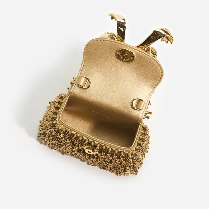 Self Portrait Micro Gold Crystal Embroidery Micro Bag 8211 Women