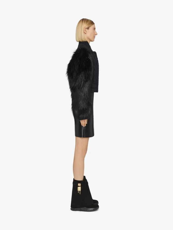 Shark Lock Biker Ankle Boots In Suede Black Women Givenchy Shark Lock