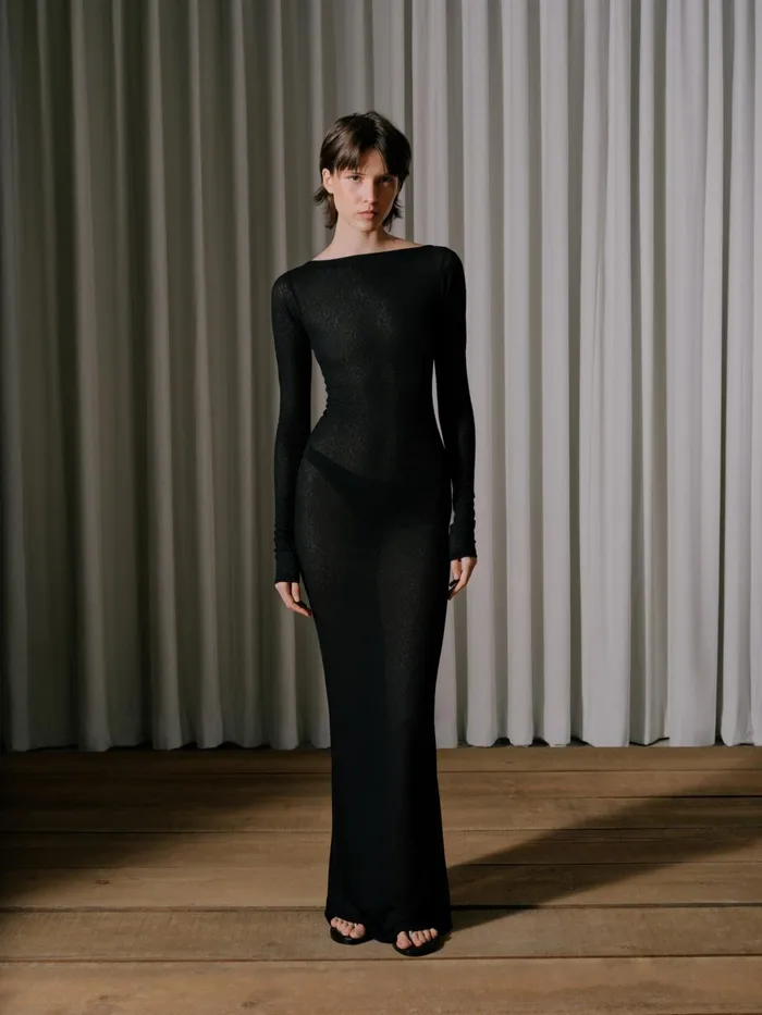 SHEER KNIT JERSEY DRESS Women Rhude Dresses