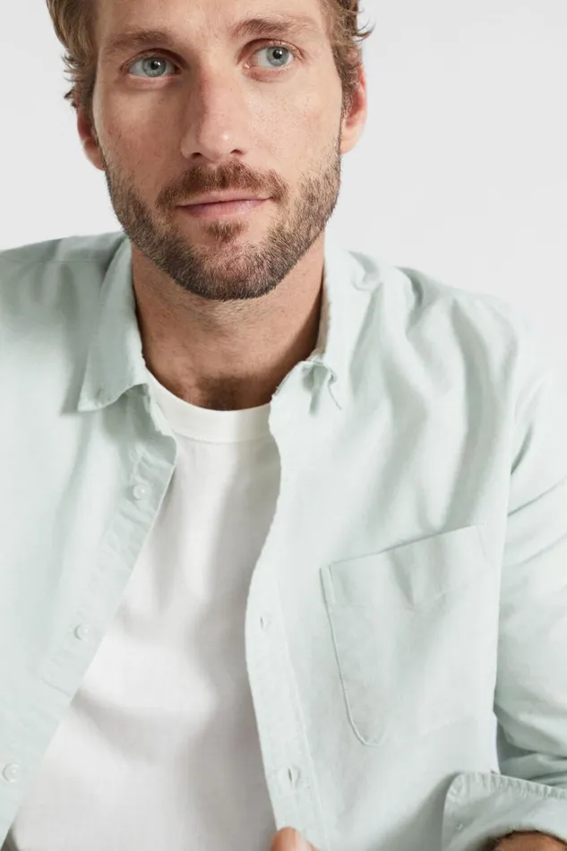 Shirts Man Seed Heritage Oxford Shirt Dusty Mint