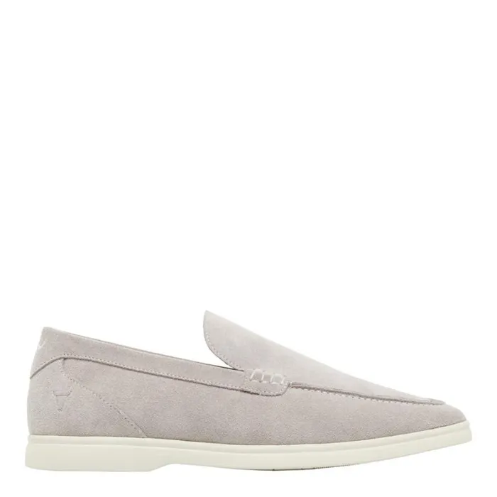 Shoes Men Windsor Smith ROCCO STEEL SUEDE LOAFERS