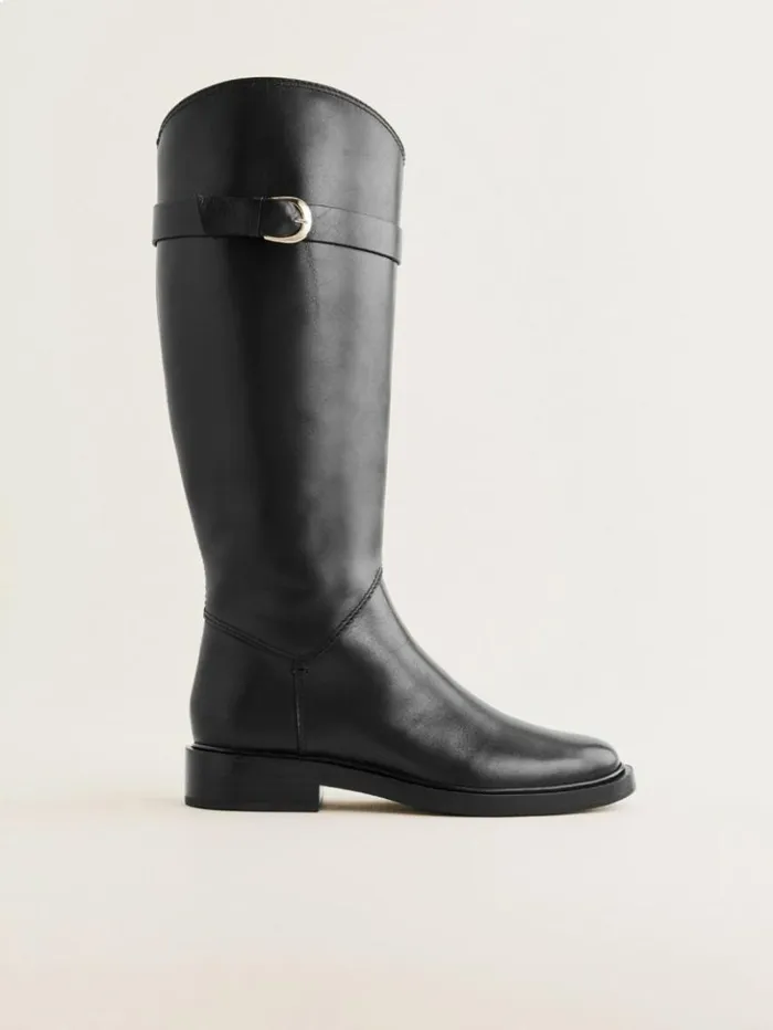 Shoes The Reformation Franklin Knee Boot Black Leather