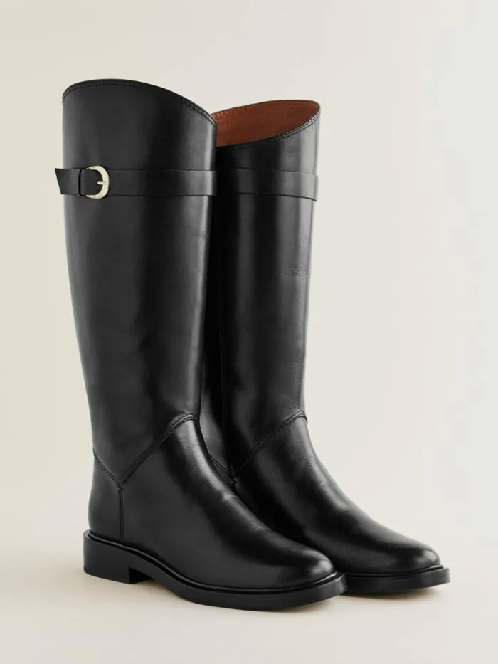 Shoes The Reformation Franklin Knee Boot Black Leather