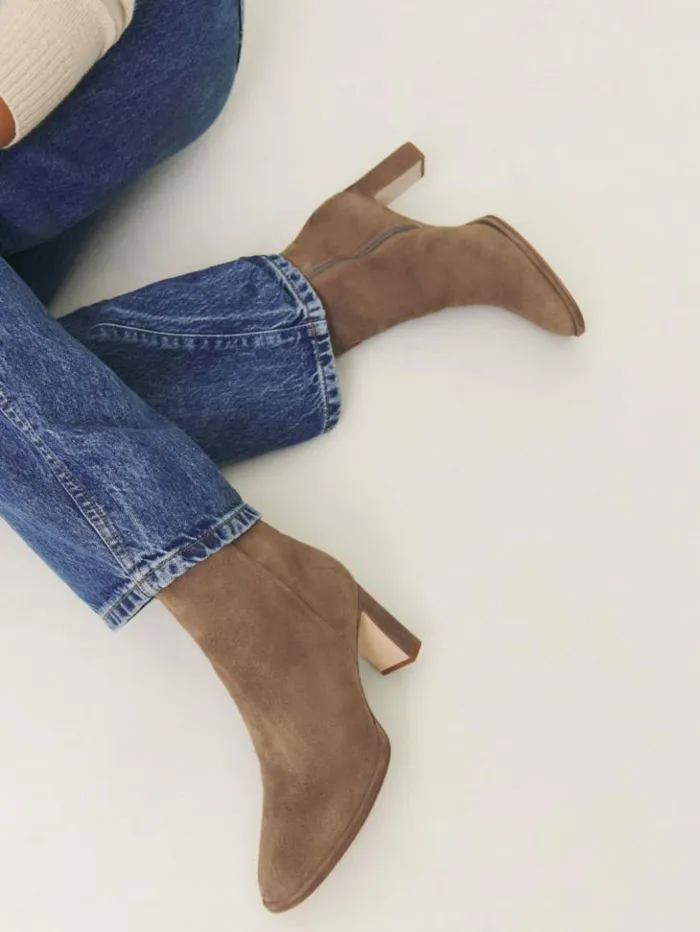 Shoes The Reformation Gillian Ankle Boot Farro Suede