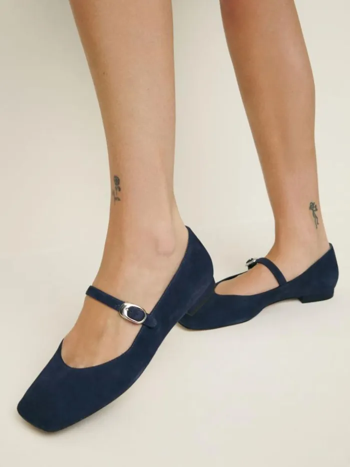 Shoes The Reformation Melissa Mary Jane Flat After Hours Suede