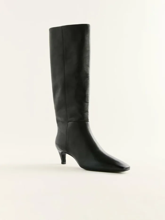 Shoes The Reformation Remy Knee Boot Black Leather