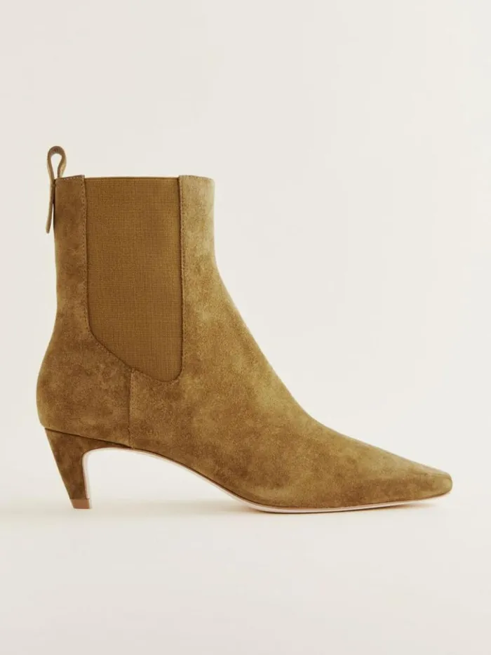 Shoes The Reformation Roberta Ankle Boot Bog Suede