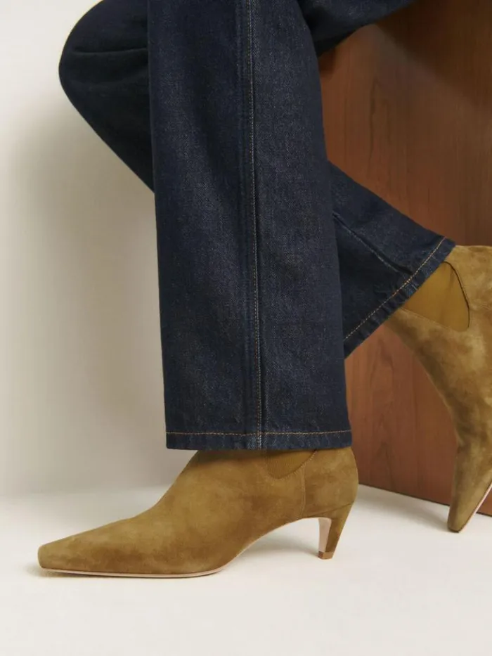 Shoes The Reformation Roberta Ankle Boot Bog Suede