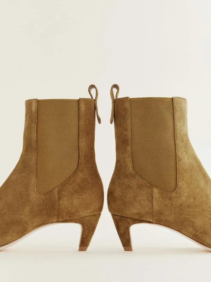 Shoes The Reformation Roberta Ankle Boot Bog Suede