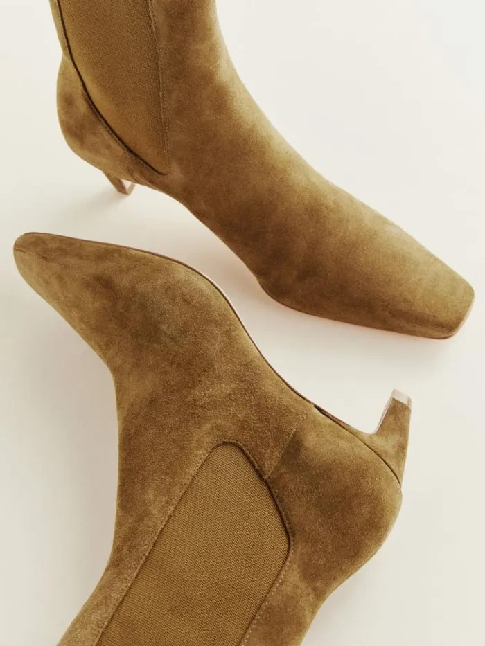 Shoes The Reformation Roberta Ankle Boot Bog Suede