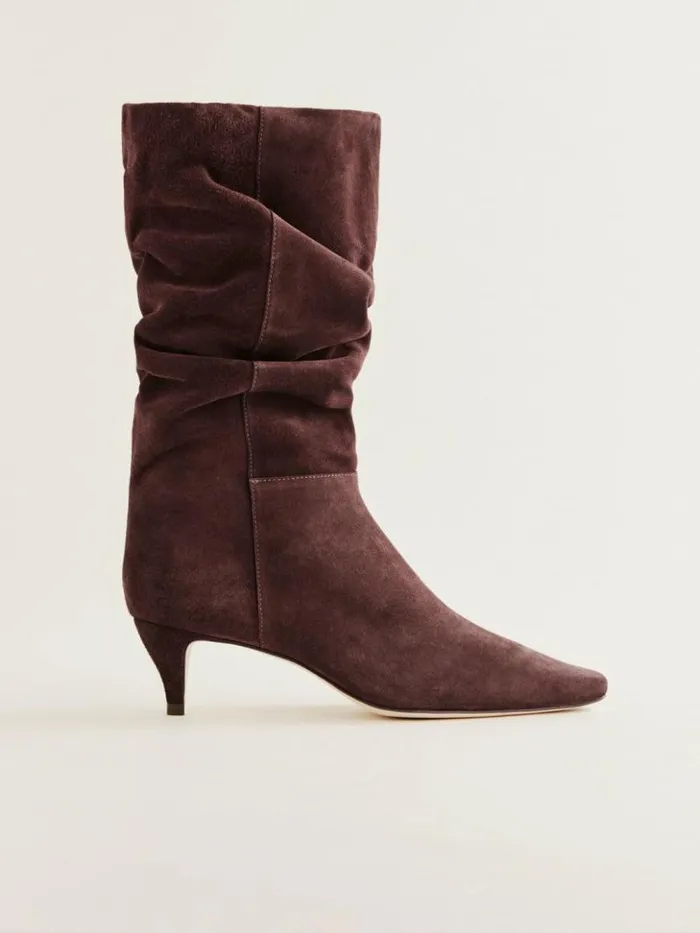 Shoes The Reformation Rosie Mid Shaft Boot Oak Suede