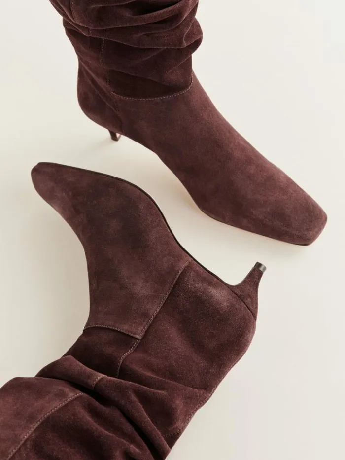 Shoes The Reformation Rosie Mid Shaft Boot Oak Suede