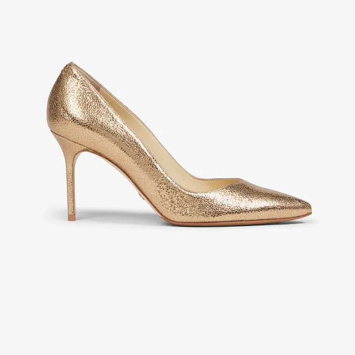 Shoes Women The MMLaFleur x Sarah Flint Perfect Pump 85 Gold Crackle M M LaFleur