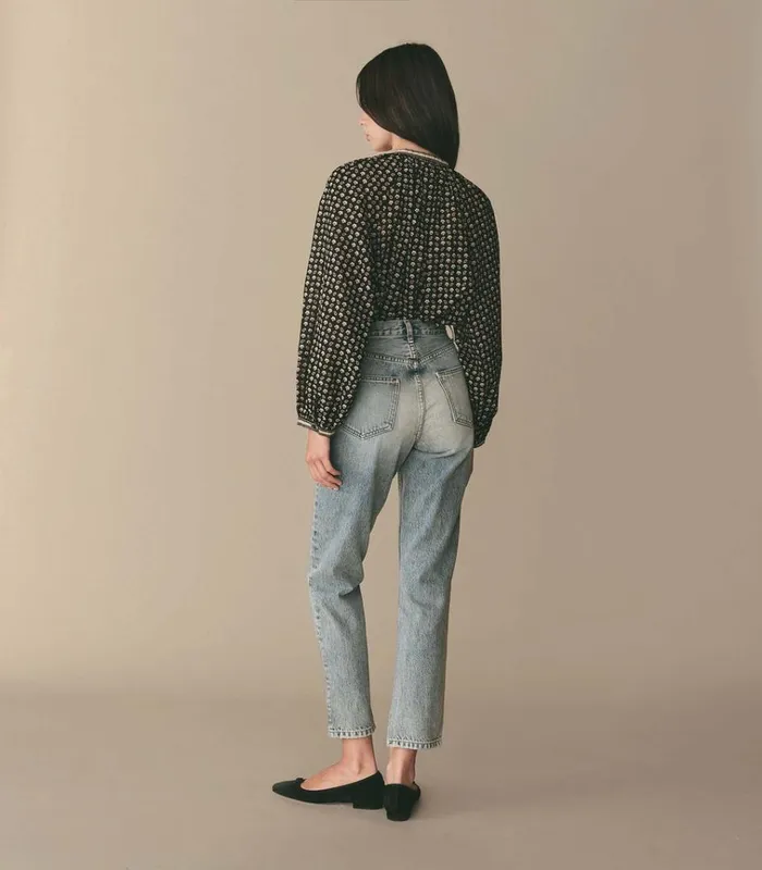 Shop AMINA TOP Noir Countryside Paisley DEN Tops