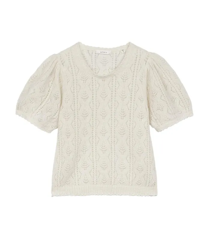 Shop CARENA TOP Ivory DEN Knitwear