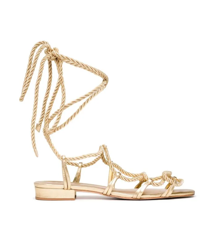 Shop CASTILLE GLADIATOR SANDAL Gold Metallic DEN Footwear
