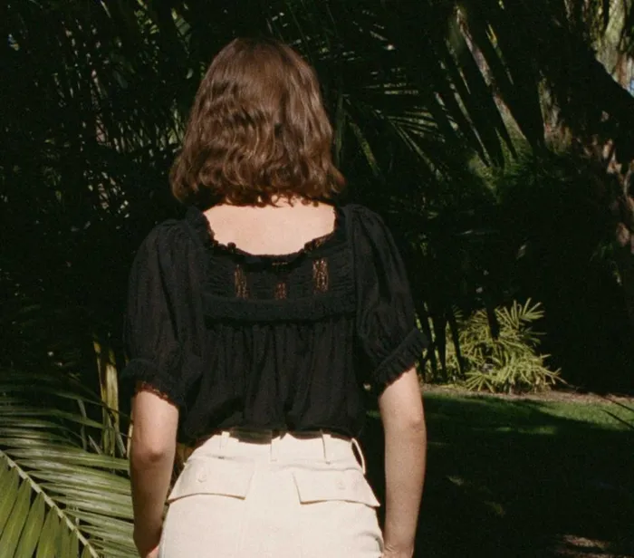 Shop FRANCES TOP Black DEN Tops