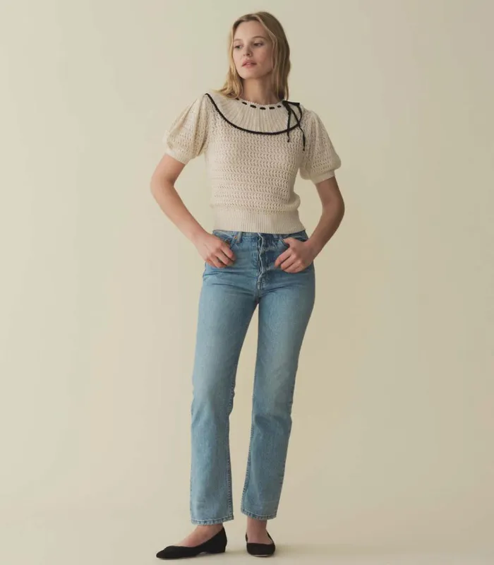 Shop GLENDA SWEATER Cream DEN Knitwear