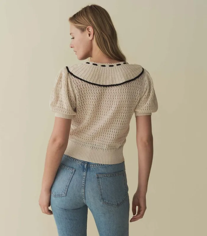 Shop GLENDA SWEATER Cream DEN Knitwear