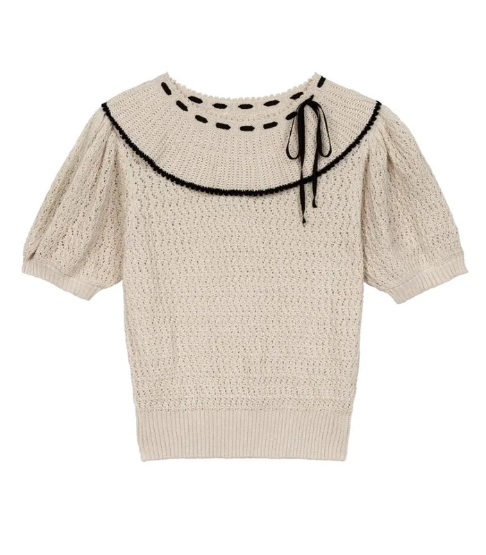 Shop GLENDA SWEATER Cream DEN Knitwear