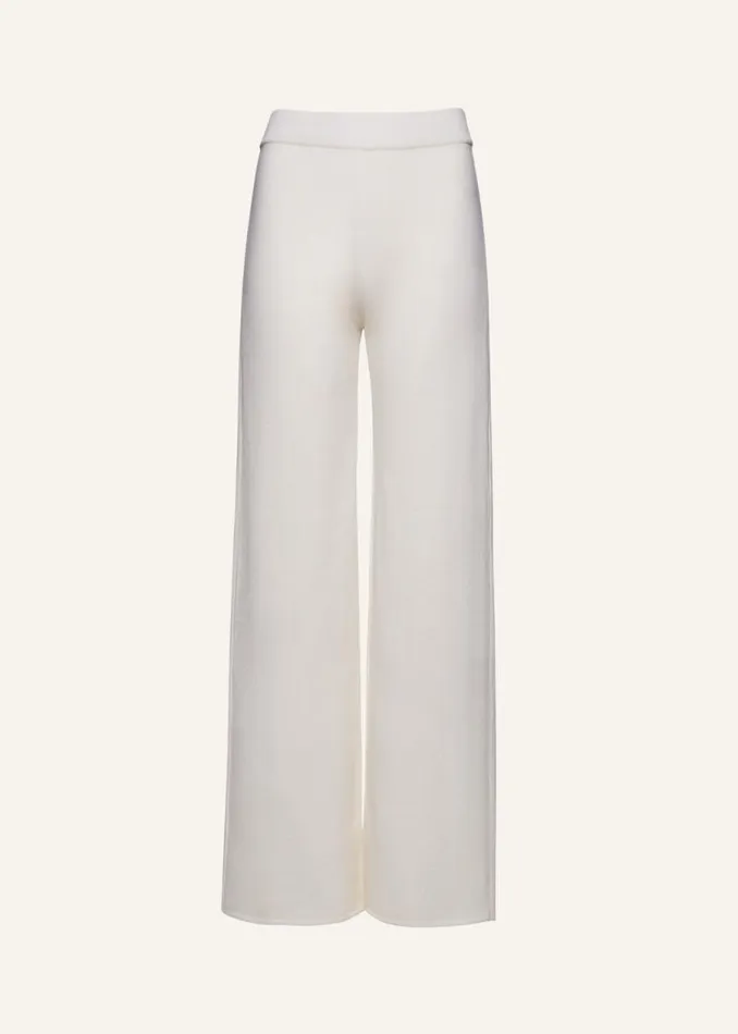 Shop Magda Butrym Basics Flare Knit Jogging Pants In Cream