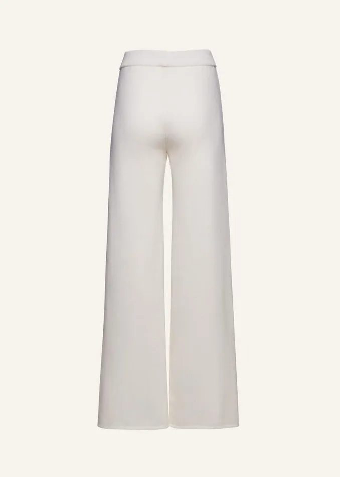 Shop Magda Butrym Basics Flare Knit Jogging Pants In Cream