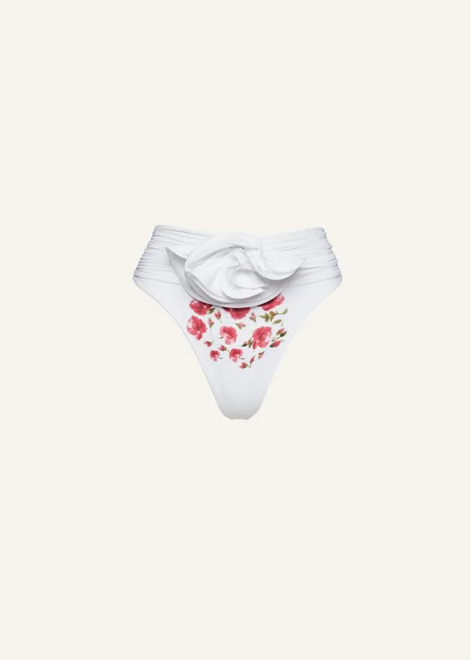 Shop Magda Butrym Beachwear Classic High Waist Flower Swim Bottom In Cream Print Shop Magda Butrym Beachwear Classic High Waist Flower Swim Bottom In Cream Print