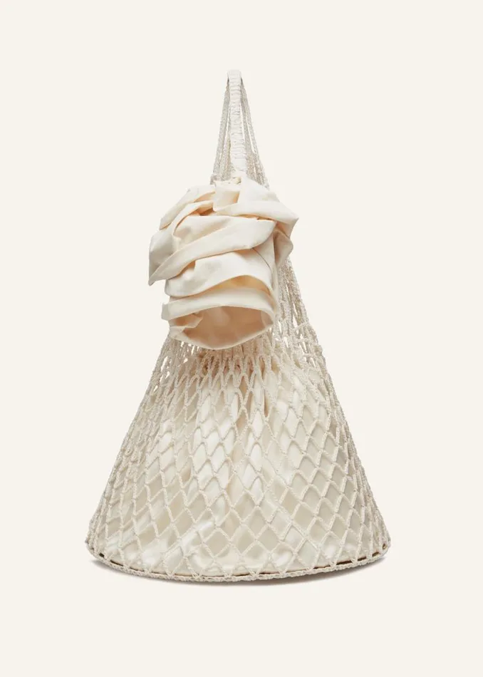Shop Magda Butrym Handbags Maxi Devana Bag In Cream