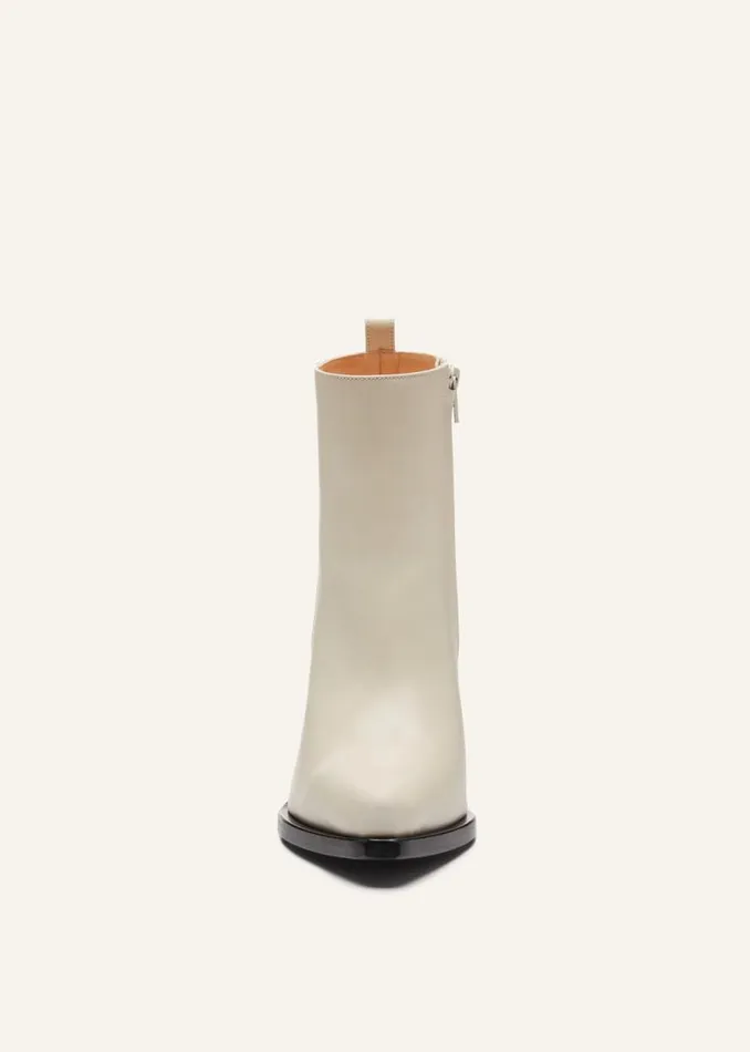 Shop Magda Butrym Shoes Calf Leather Cowboy Ankle Boots In Cream