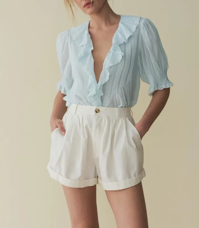Shop PAIGE SHORT Salt DEN Pants and Shorts