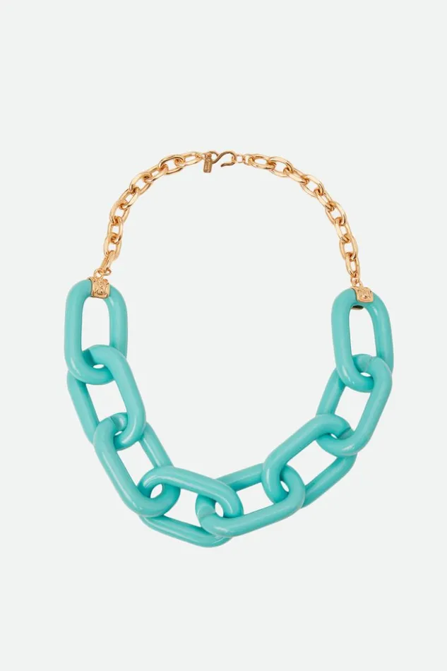 SHOP Trina Turk JEWELRY KJL 23034 GOLD RESIN 8 LINK NECKLACE