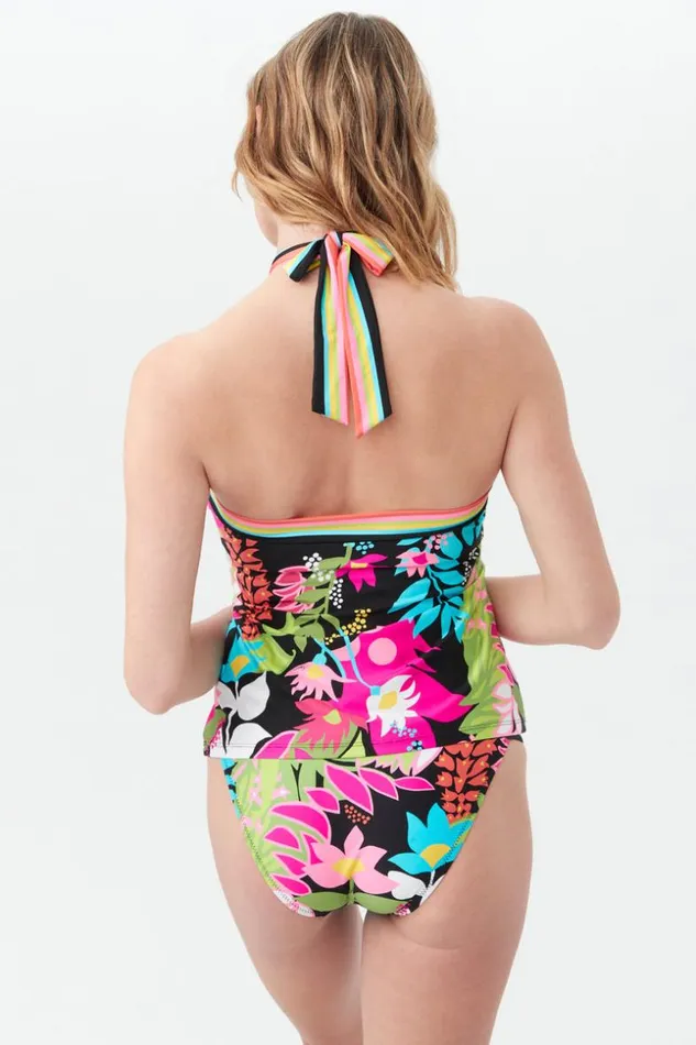 SHOP Trina Turk SWIM TOPS WOMEN039S TIKI REVERSIBLE HIGH NECK TANKINI SWIM TOP