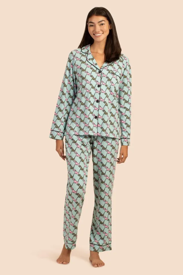 SHOP Trina Turk WOMEN039S SLEEPWEAR HOUNDS WOMEN039S LONG SLEEVE LONG PANT JERSEY PJ SET SHOP Trina Turk WOMEN039S SLEEPWEAR HOUNDS WOMEN039S LONG SLEEVE LONG PANT JERSEY PJ SET