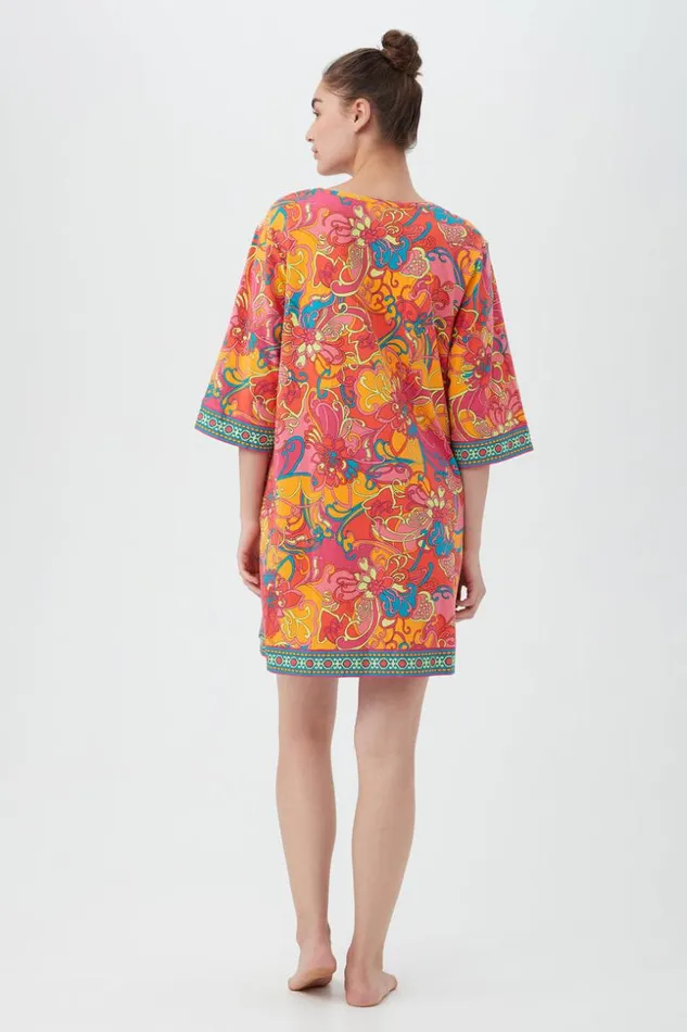 SHOP Trina Turk WOMEN039S SLEEPWEAR MADAGASCAR WOMEN039S 34SLEEVE JERSEY CAFTAN SLEEPSHIRT