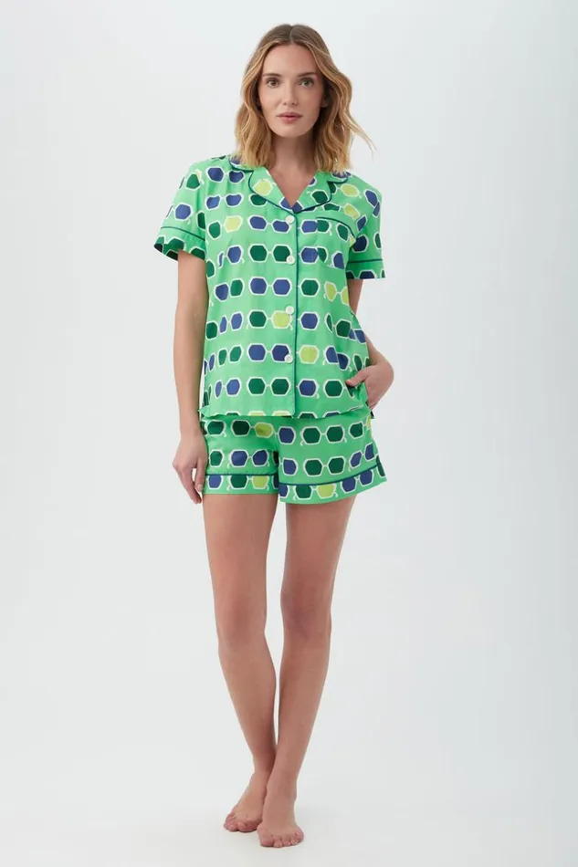 SHOP Trina Turk WOMEN039S SLEEPWEAR SUNGLASSES WOMEN039S SHORT SLEEVE SHORTY POPLIN PJ SET