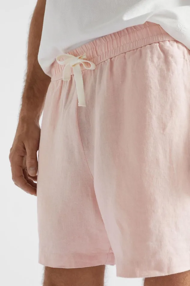 Shorts Man Seed Heritage Linen Short Shell Pink