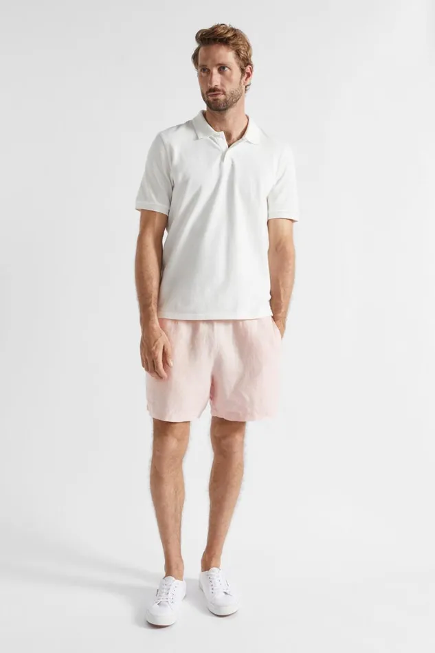 Shorts Man Seed Heritage Linen Short Shell Pink