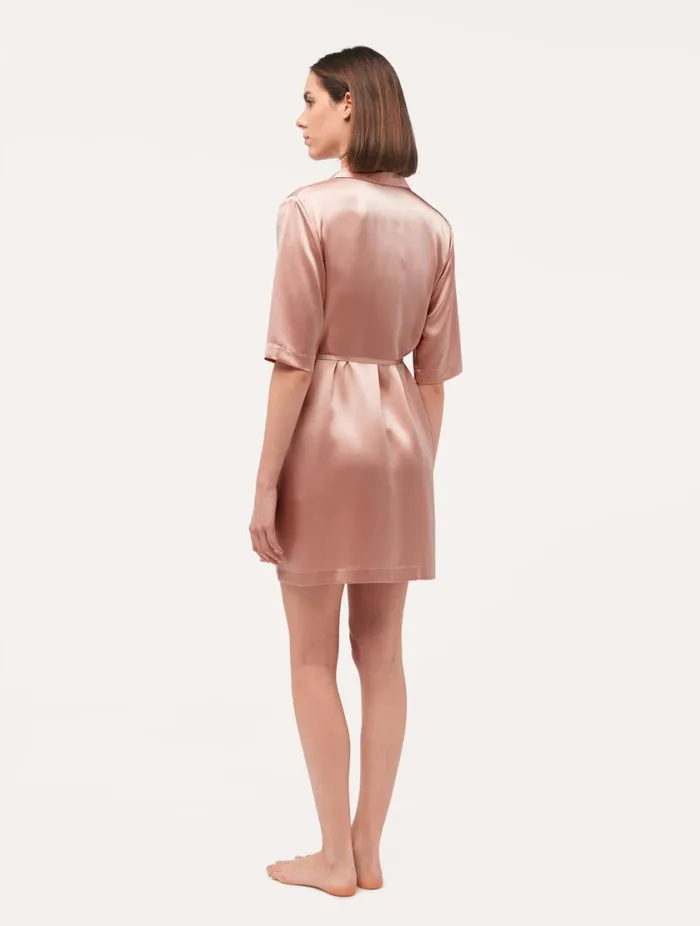 Silk Long Shirt In Powder Pink Sleepwear La Perla Silk Sleepwear Silk Long Shirt In Powder Pink Sleepwear La Perla Silk Sleepwear