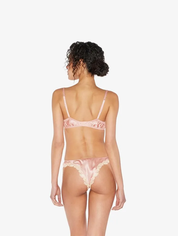 Silk Underwired Bra In Powder Pink With Ivory Frastaglio Lingerie La Perla Underwired