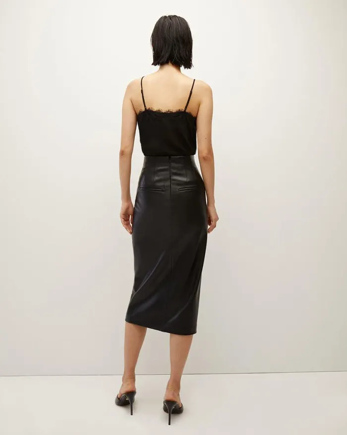 Skirts and Shorts Shop Veronica Beard Barrie Vegan Leather Skirt Black