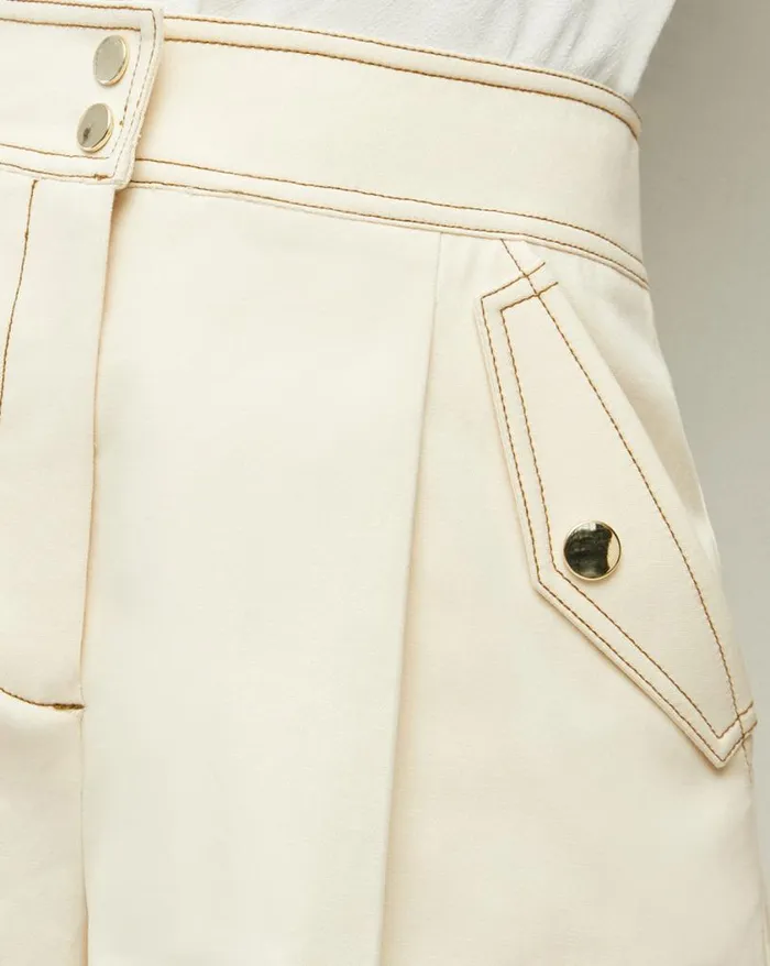 Skirts and Shorts Shop Veronica Beard Keita HighRise Short Ecru