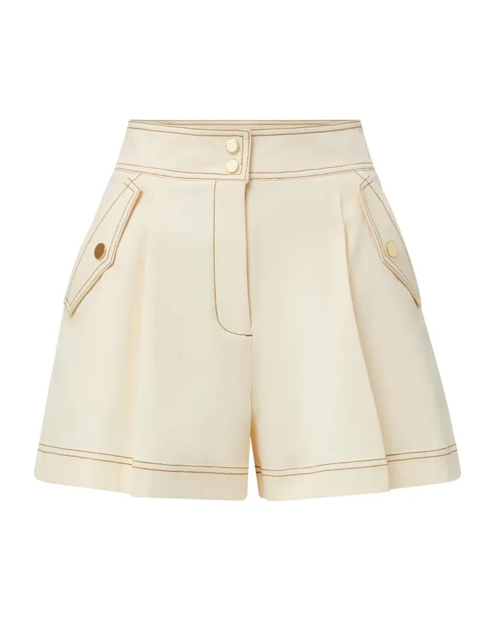 Skirts and Shorts Shop Veronica Beard Keita HighRise Short Ecru