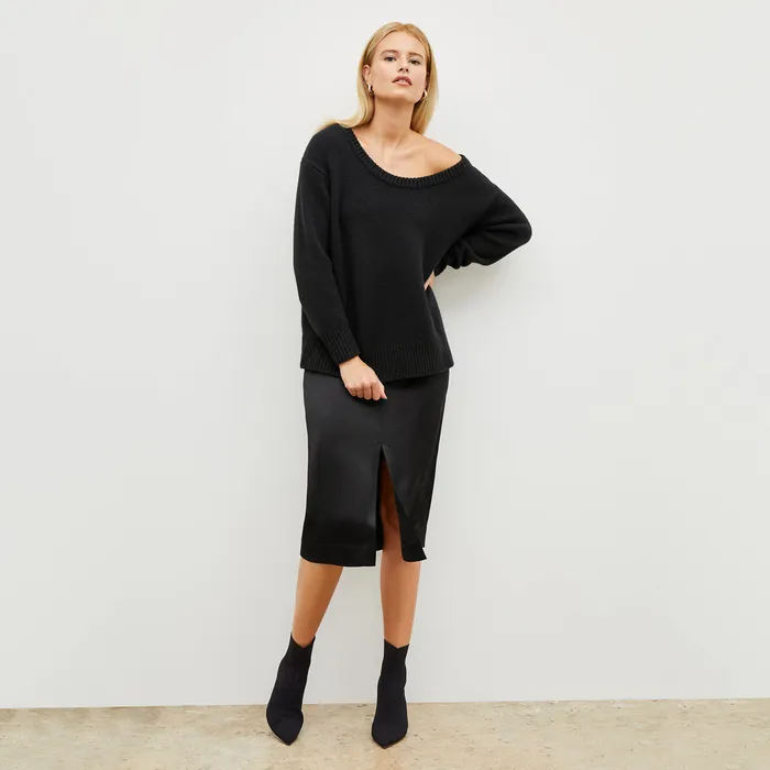 Skirts The Penny Skirt 8211 Everyday Satin Black M M LaFleur Women