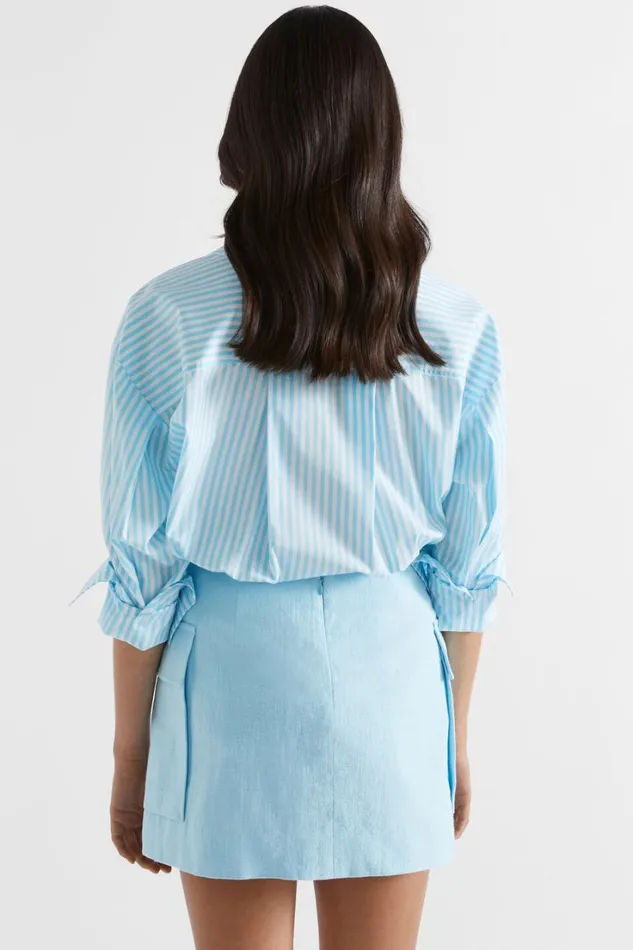 Skirts Woman Seed Heritage Cargo Mini Skirt Shimmer Blue