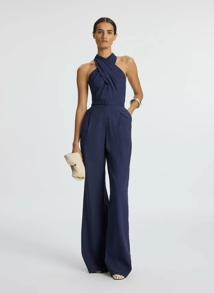 Skirts Women ALC Murphy II Stretch Linen Jumpsuit Maritime Navy