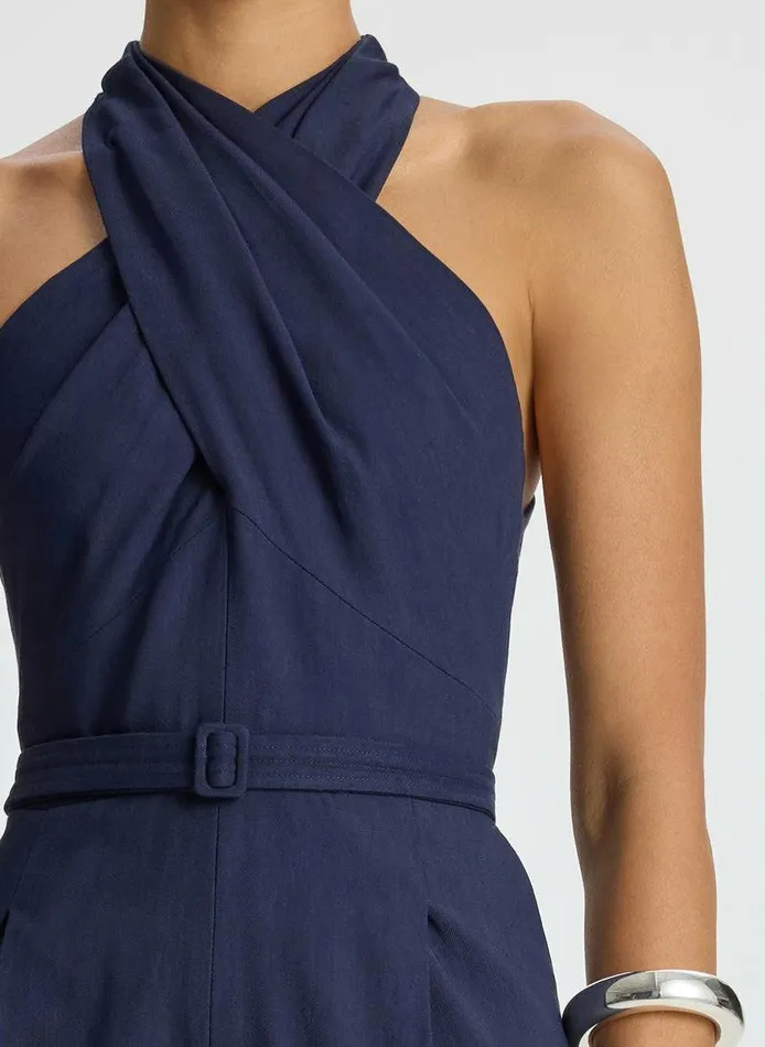 Skirts Women ALC Murphy II Stretch Linen Jumpsuit Maritime Navy