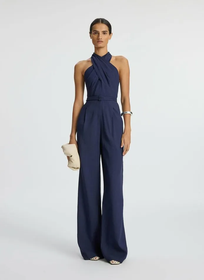 Skirts Women ALC Murphy II Stretch Linen Jumpsuit Maritime Navy