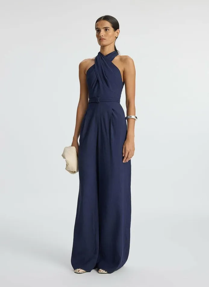 Skirts Women ALC Murphy II Stretch Linen Jumpsuit Maritime Navy